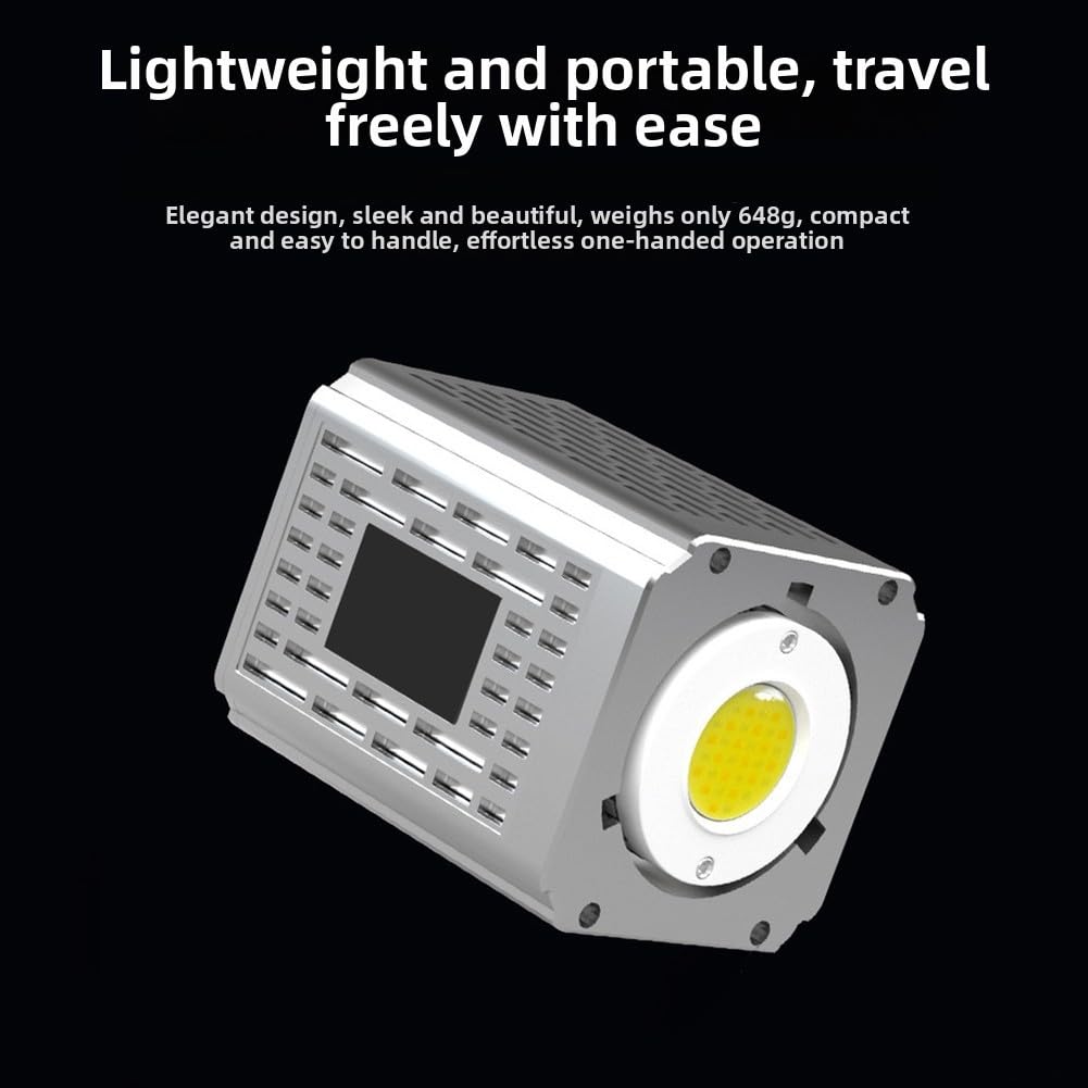 60W plástico COB para video Light Kit Black Silver Compact 60W (Plata)