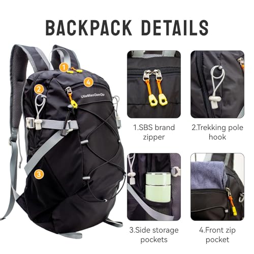 Mochila plegable liviana para senderismo resistente al agua miniatura 2