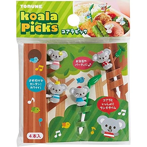 Torune Food Fork Picks Bento Lunch Accessories Koala Pick 4pcs Cover