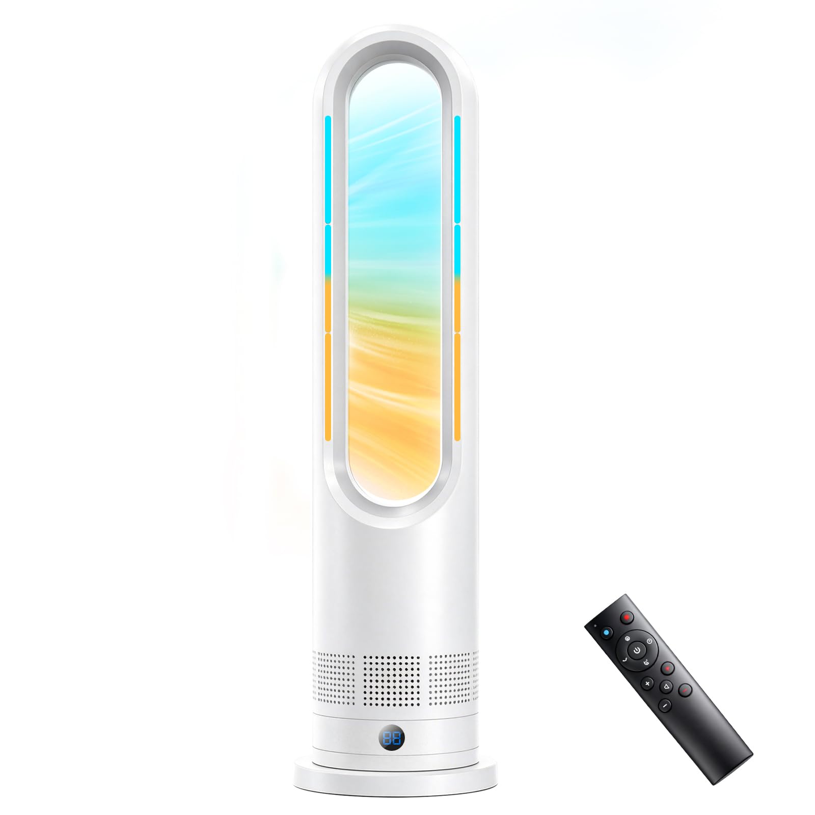 Amazon | 扇風機 羽根なし タワーファン【夏冬革新型·冷暖兼用・省エネ