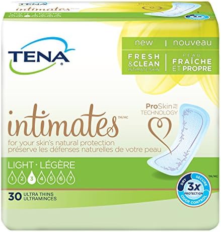 Tena Intimates Light Ultra Thin Pads Regular Length 30 Count(Pack of 2)