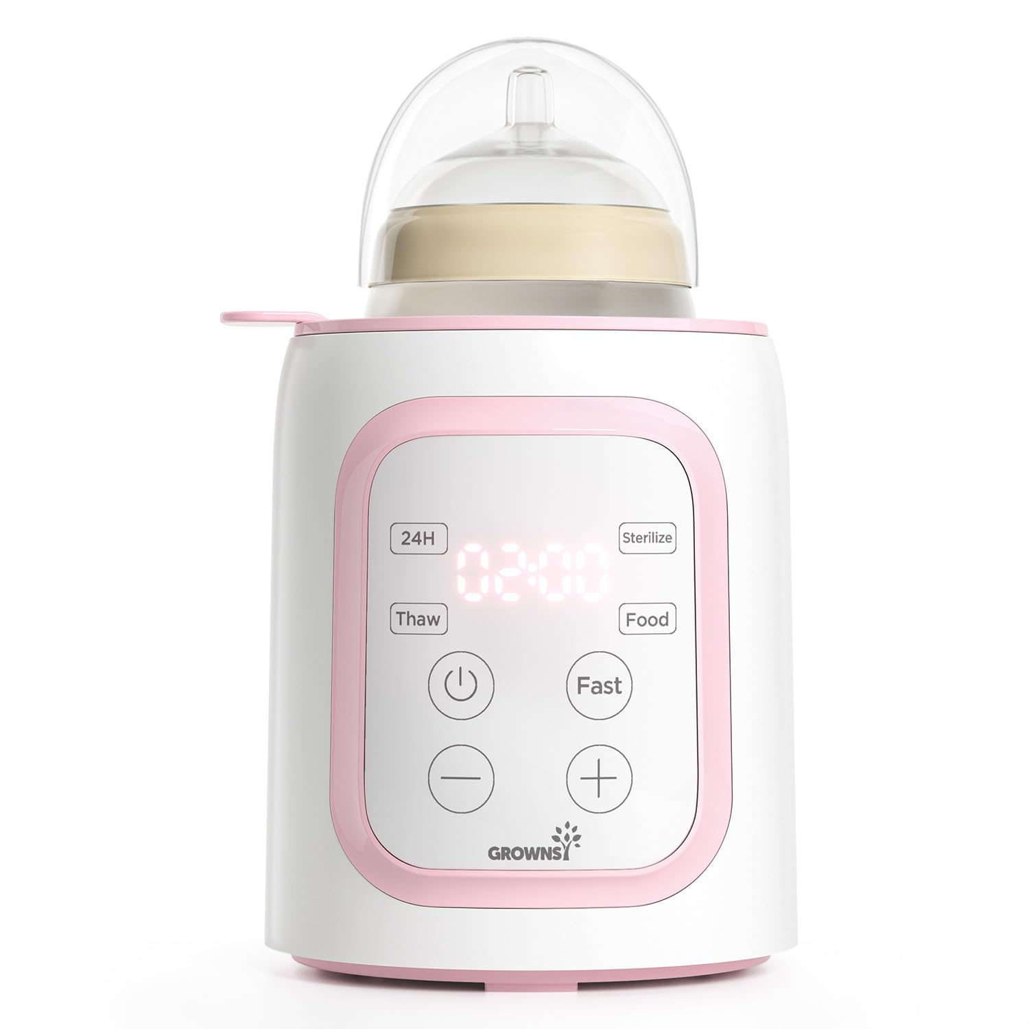 Grownsy Flaschenwärmer Baby, Schnell & Präzise Temperaturkontrolle | 10-in-1 Lösung, Sanftes Wasserbad für Muttermilch, Auftauen, Warmhalten, Dampfsterilisieren & automatische Abschaltung