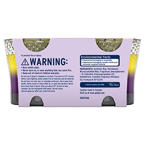 image for Glade Candle Jar, Air Freshener, 2in1, Jubilant Rose & Lavender & Peac