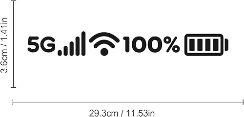Miniatura 3 de Nouiroy Señal 5G WiFi completa señal de batería completa pegatinas divertidas para coches, calcomanías de ventana de coche, calcomanías de vehículo
