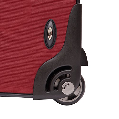Traveler's Choice Birmingham Ballistic Nylon Expandable Rollaboard Luggage, Red, Carry-On 21-Inch #TOP3