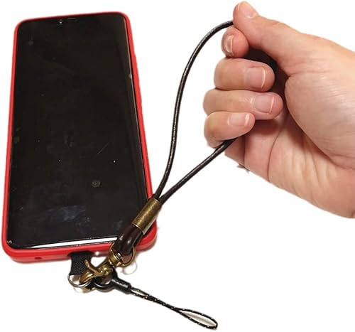 Miniatura 3 de Correa de cuero para muñeca, hecha a mano, de piel auténtica, soporte para llavero, soporte para teléfono de muñeca, correa para teléfono de muñeca