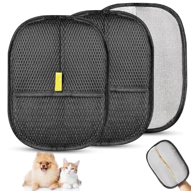 Pet Hair Removal Gloves for Cats & Dogs, 2pcs Reusable Electrostatic Pet Hair Remover Glove, Strong Adsorption Pet Hair Remover Tool to Quickly Clean Animal Hair for Clothes, Bedding, Sofa, Carpet-SZXni8xc