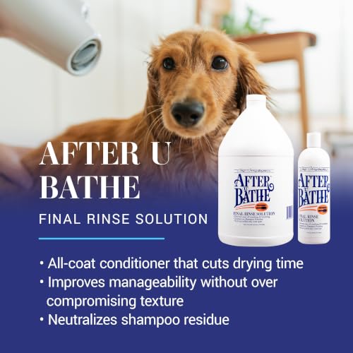 Image of Chris Christensen After U Bathe Final Rinse Solution, Groom Like a Professional, Adds Moisture and Resilience, No Waxes /Oils, Made in The USA, 16 oz