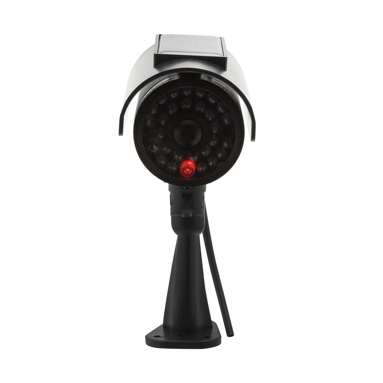 Twilight Garage Lot de 4 caméras factices, fausses caméras de vidéosurveillance à énergie solaire avec lumière LED rouge clignotante et autocollant d'avertissement de sécurité, utilisation en