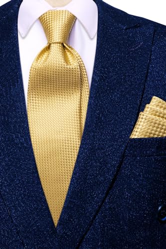 Image of Hi-Tie Men's Suspenders and Tie Set Silk Adjustable Elastic Y Braces with Strong 6 Clips Pocket Square Set
