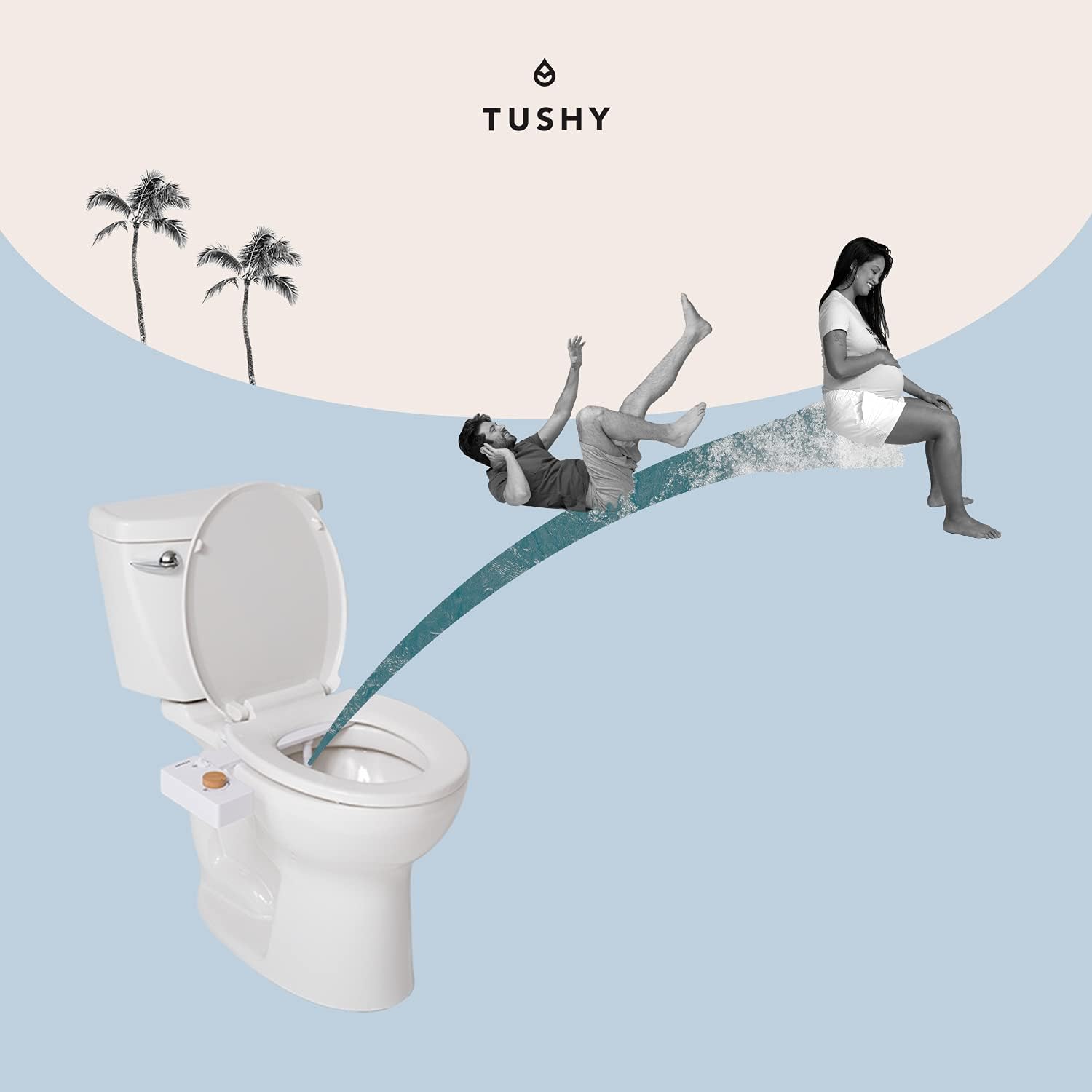 Tushy Classic 3.0 Bidet Toilet Seat Attachment - A Non-Electric Self Cleaning Water Sprayer with Adjustable Water Pressure Nozzle, Angle Control & Easy Home Installation (Bamboo) - - 