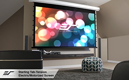 Elite Screens Starling Tab-Tension 2, 150" 16:9, 6" Drop, Tensioned Electric Motorized Projector Screen, Stt150Uwh2-E6 #TOP1