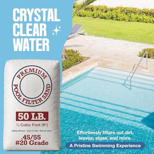 image for Play22 20 Grade Pool Filter Sand - Pool Sand, 50 Pound Bag Silica Sand