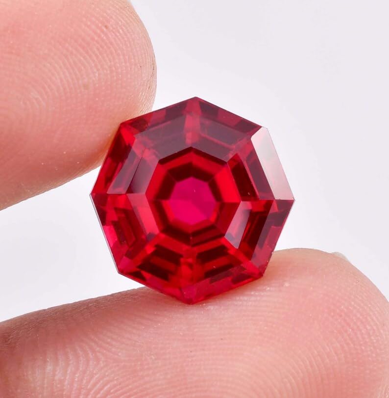 Rubis véritable 14mm pour remplacer une pierre perdue sur bague