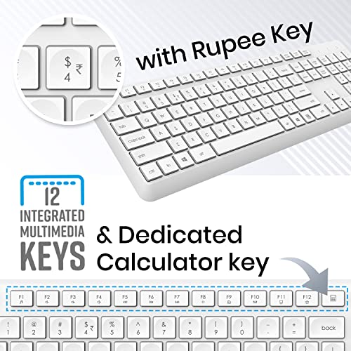 Zebronics Companion 200 Wireless Combo with Silent Operation Mouse, Full Size Keyboard, 1600 DPI, Integrated Multimedia, ON/Off, Power Saving Mode, 2.4GHz Nano Receiver and Plug Play Usage (White) Zebronics Companion 200 Wireless Combo with Silent Operation Mouse, Full Size Keyboard, 1600 DPI, Integrated Multimedia, ON/Off, Power Saving Mode, 2.4GHz Nano Receiver and Plug Play Usage (White)