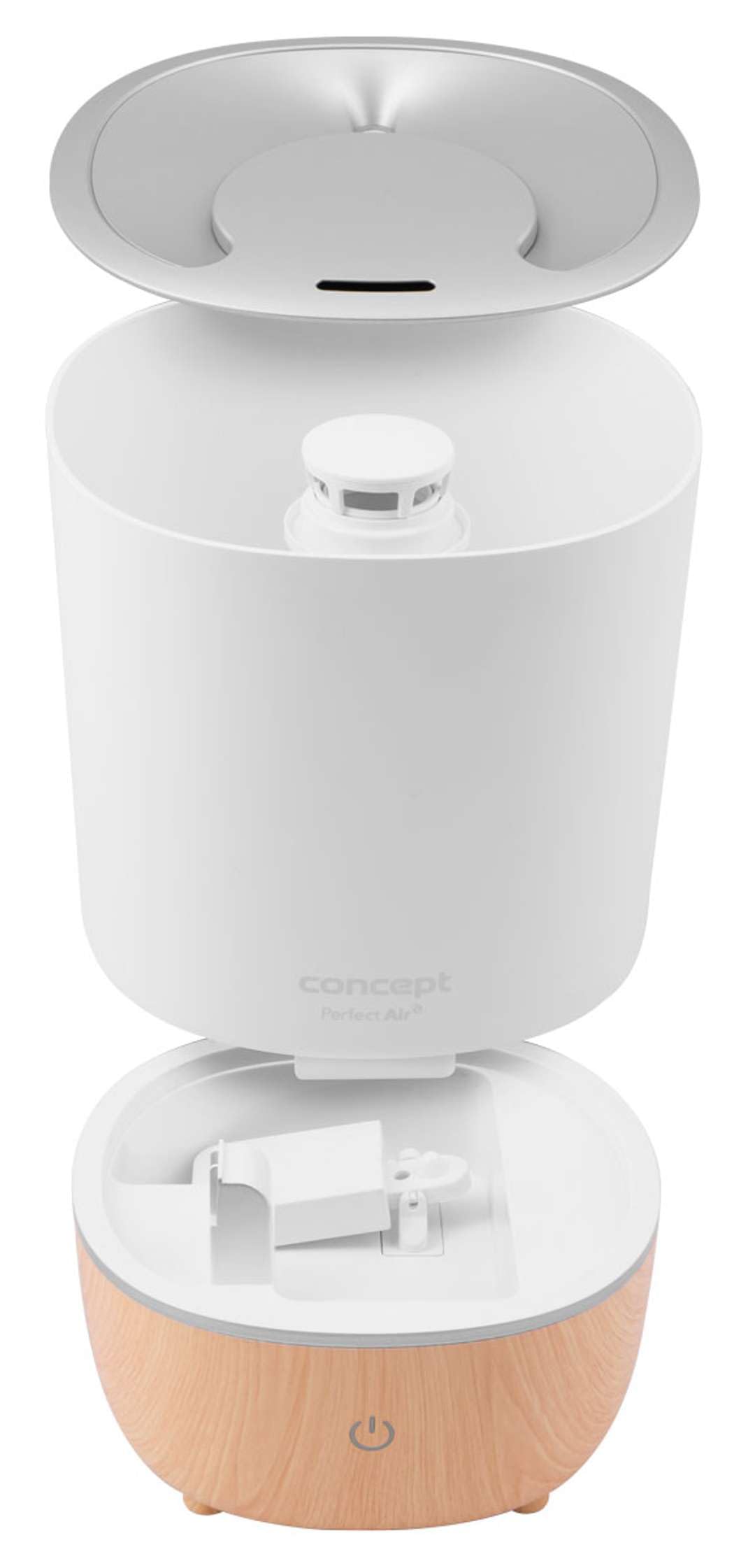 Concept Hausgeräte ZV1200 Perfect Air Humidificador de aromaterapia, 4 litros, 3 niveles de intensidad de vapor, adecuado para habitaciones de hasta 30 m2 (blanco)
