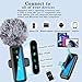 Wireless Lavalier Microphone for Android/iPhone/Computer/Laptop Devices - Noise Reduction Lapel Mini Mic Pro for Recording, Clip on Mic, Omni Lav Mic for Video Recording, Tiktok, Vlog,Youtube