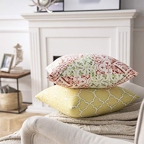 image for Phantoscope Set of 4 New Living Yellow and Green Decorative Throw Pill