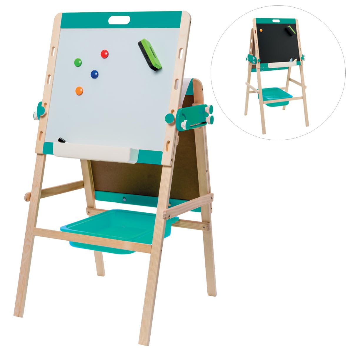 oxybul | Tableau 2 supports pliables et réglables en hauteur 3-8 ans