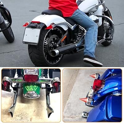 Smoke Bullet Turn Signal Light Lens Cover Fit for Harley Touring Road Glide Road King Electra Glide Tour Glide Heritage with 3-1/4'' Flat Turn Signals,NOT Fit for LED (Red)