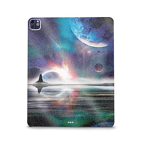 Image of MightySkins Carbon Fiber Skin Compatible with Apple iPad Pro 12.9 inch M2 6th Gen (2022) Full Wrap Kit - Space Horizon | Protective, Durable Textured Carbon Fiber Finish | Easy to Apply | Made in The USA