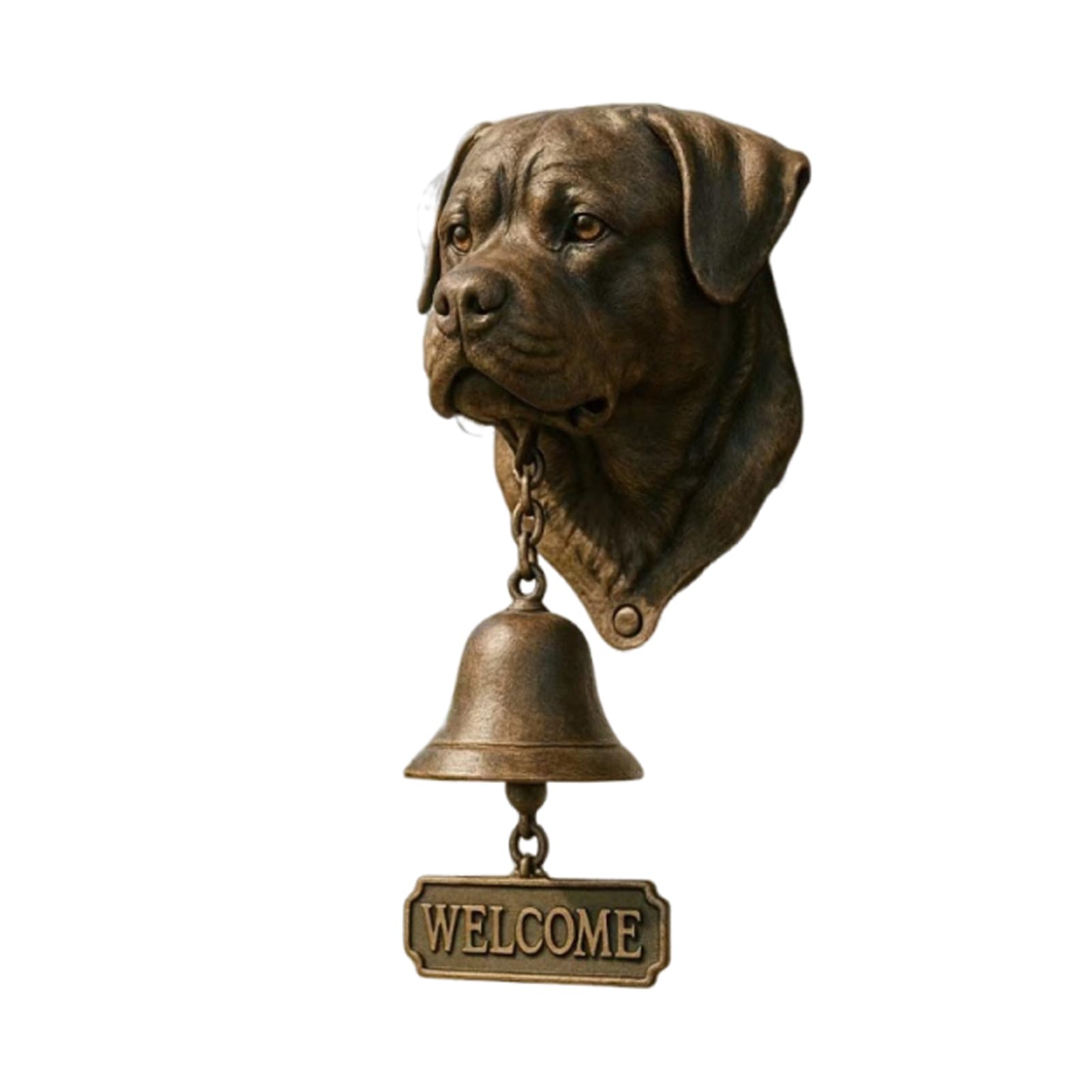 KIXZSAZ Charming Entrance Decor Handmade Dog Welcome Bell Retro Funny Animal Doorbell for Pet Lovers Doberman Welcome Doorbell, Rottweiler