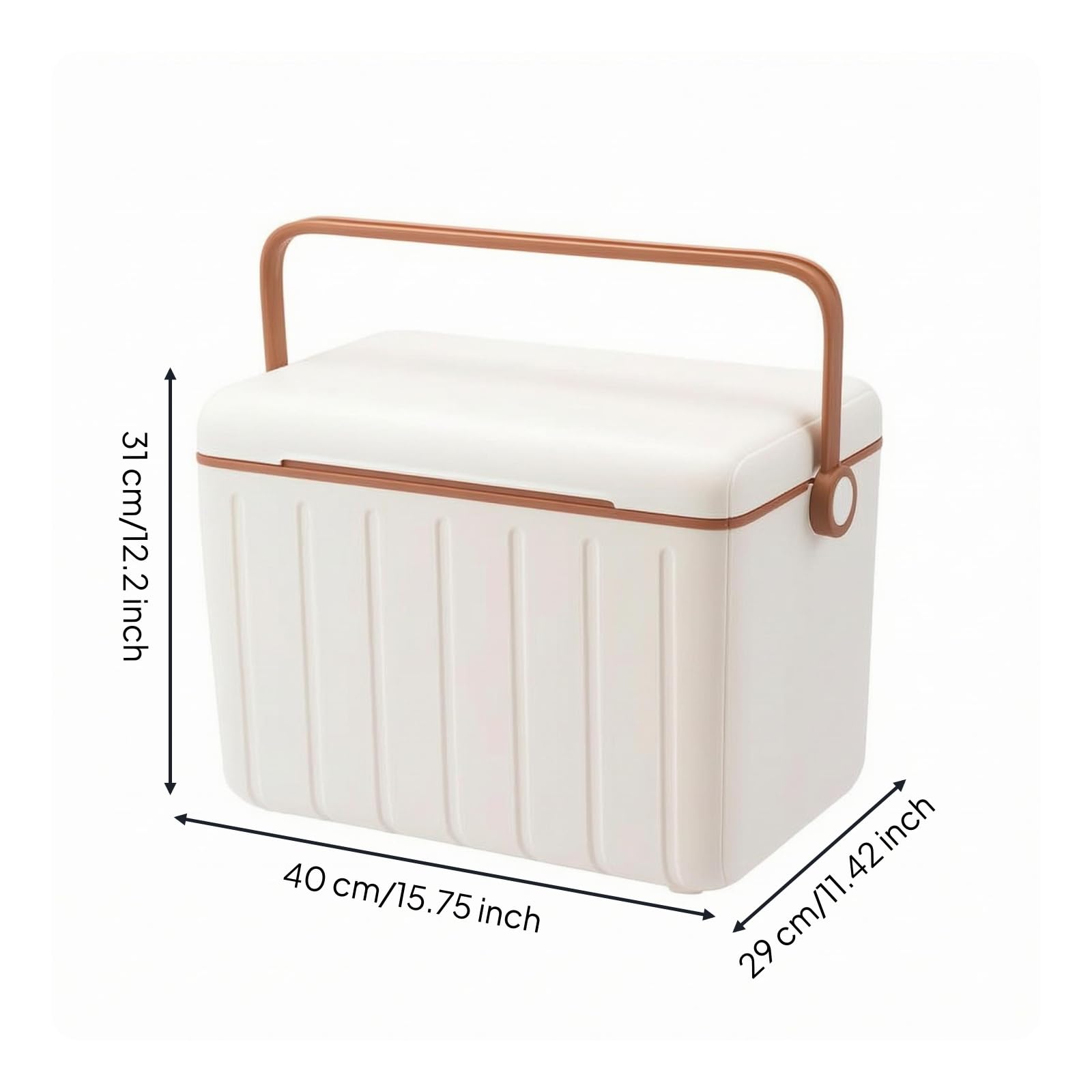Gralara Borsa Termica Rigida Portatile Frigo Portatile Contenitore Isotermico Ghiacciaia con Maniglia Superiore E di Blocco per Trasporto Sicuro Inclusi