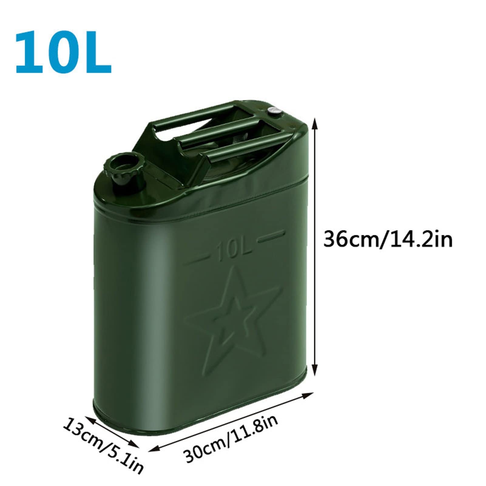 Recipientes para gasolina Bidón de gasolina, Bidón de combustible engrosado herméticamente sellado, Bidón de gasolina diésel de metal de reserva de emergencia, con boquilla flexible y kit de ventila