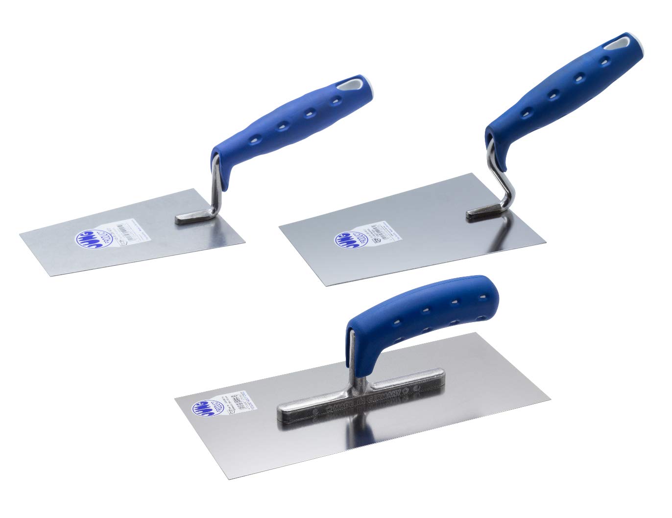 Glättekellen Set 3-teilig - Mit Soft-Grip Für Maurerarbeiten