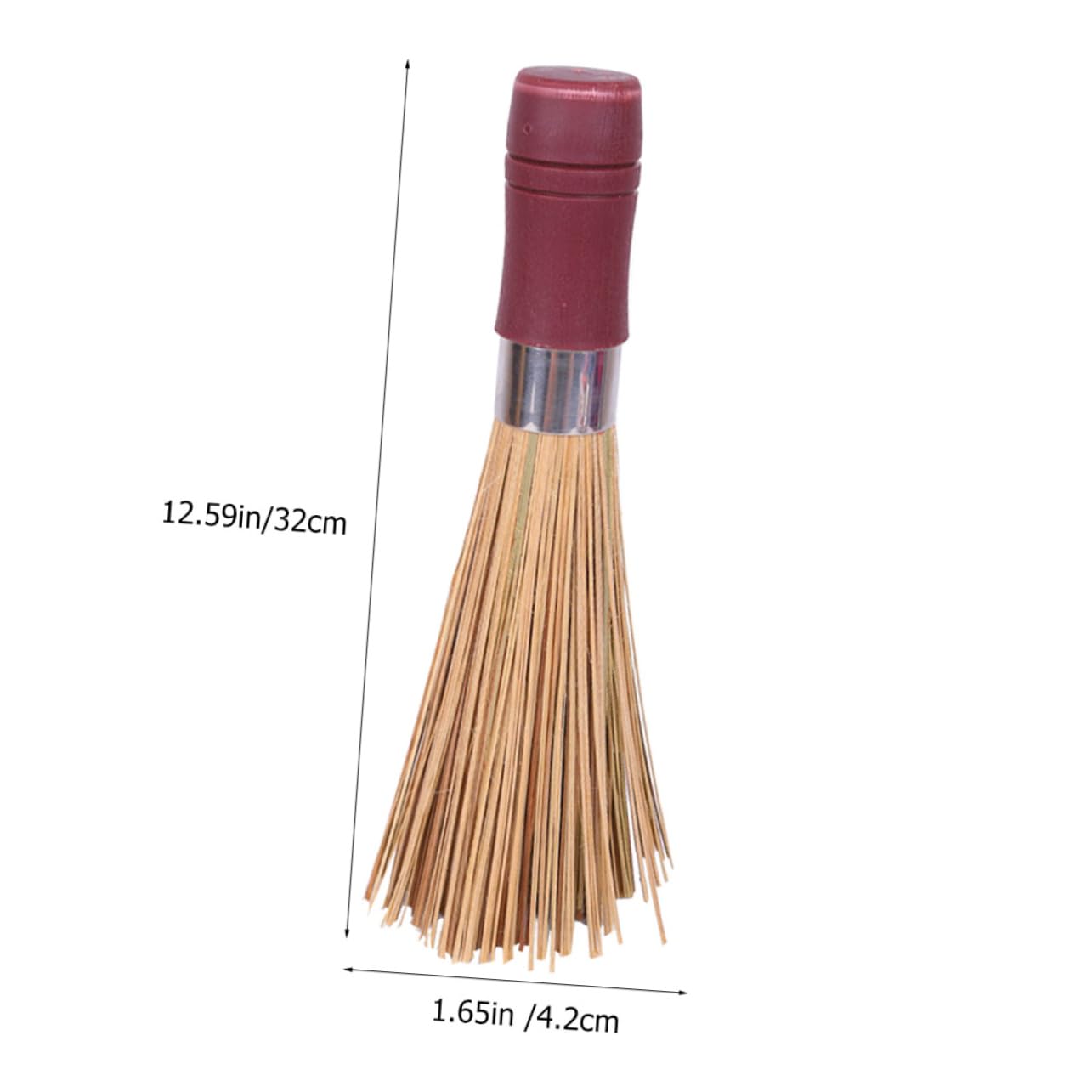 IWOWHERO 2pcs Bamboo Pot Brush Set Stove Cleaner Kitchen Scrubbers for Dishes Dish Cleaning Brush Household Cleaning Cookware