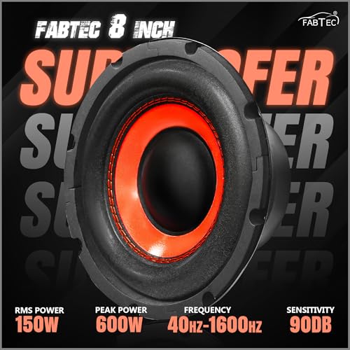 FABTEC 8" 150W RMS Subwoofer - Image 3