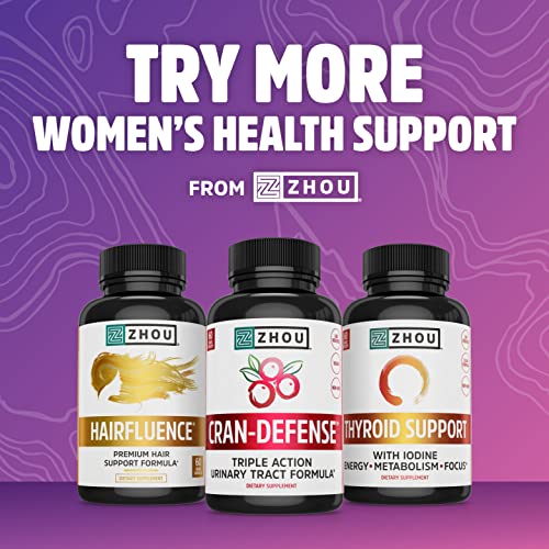 Zhou Nutrition Evening Primrose Oil Capsules, Supports Hormone Balance For Women, Pms And Menopause Support, Cold Pressed, Lab Verified And Hexane Free - 1300Mg 10% Gla, 90 Servings, 3 Month Supply #TOP4