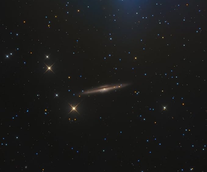 NGC 5746 barred spiral galaxy in the constellation of Virgo Poster Print by Michael MillerStocktrek Images (15 x 12)