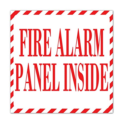 Panneau d'avertissement en bois alarme incendie amusant bicolore vertical 40,6 cm
