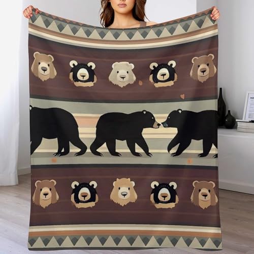 Couverture en flanelle ours premium, plaid en peluche de canapé - 6