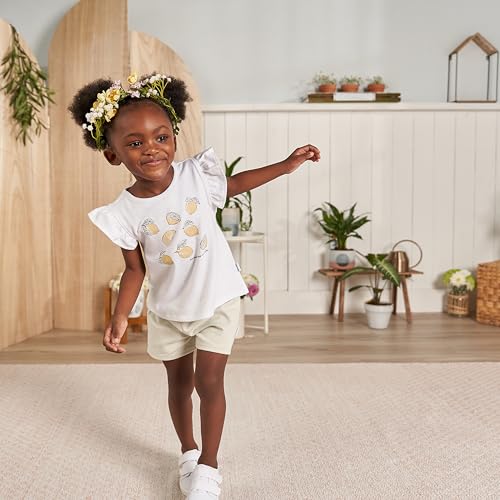 Gerber baby-girls Toddler Girls' Shirt and Shorts Set3