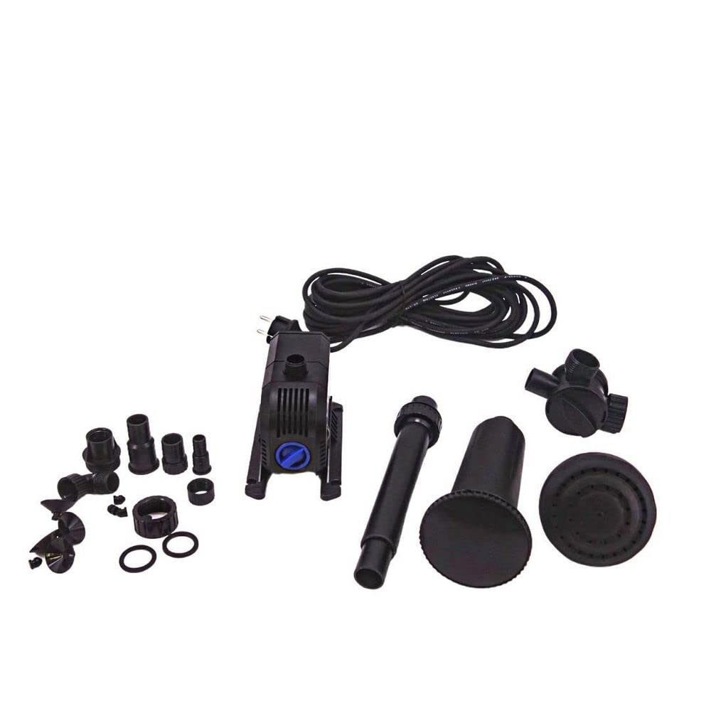 AquaOne Fuente para estanque HJ-2503, 2500 l/h, 45 W, 2 accesorios, ventilación, bomba de arroyo sumergible, ventilación de estanque, agua