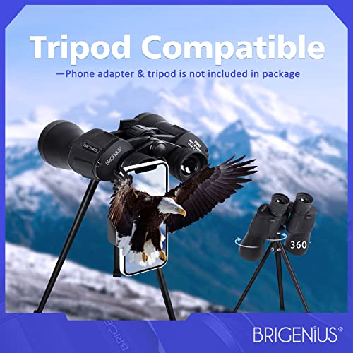 BriGenius 10x50 Binoculars for Adults Bird Watching,Super Bright High Power Binoculars with Low Light Night Vision… - Image 6