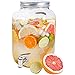 HOGAR Y MAS Dispensador de Bebidas 4 litros, Tarro de Cristal con Grifo. Dispensador Cristal Bebida Grifo 26x13 cm