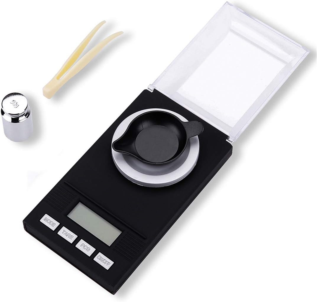 Digital Milligram Pocket Scale 50g / 0.001g High Precision Mini Gold Jewelry Powder Weigh Scale with LCD Display and Auto Off Tare Function