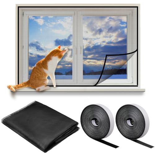 51''x59'' DIY Self-Adhesive Window Screen Netting Mesh...