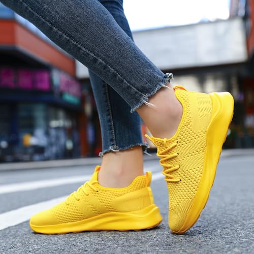 Image of Women's Tennis Running Walking Shoes Slip on Casual Non Slip Athletic Workout Gym Sneakers Fashion Lightweight Breathable Mesh Jogging Work Sports Outdoor Shoe