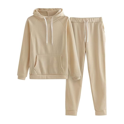 SHAOBGE Womens 2 Piece Outfits Lounge Hoodie Sweatsuit Sets Oversized Sweatshirt Baggy Fall Fashion Sweatpants with Pockets