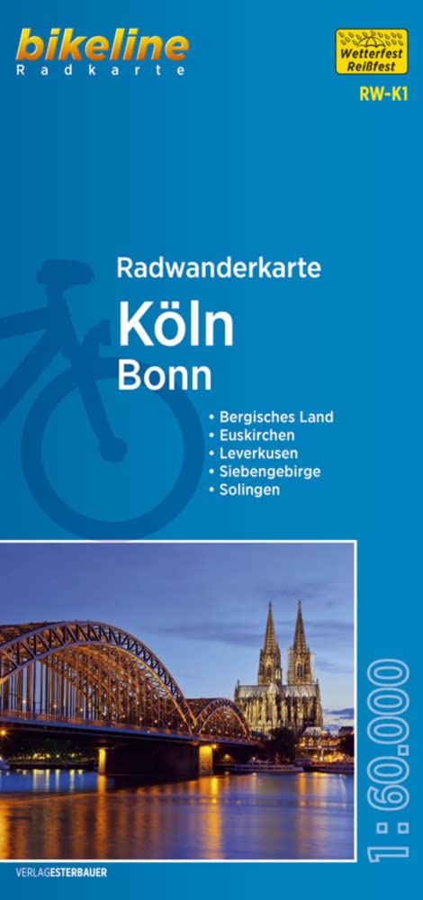 Cologne / Bonn cycling tour map wp: K1 (Radwanderkarten)