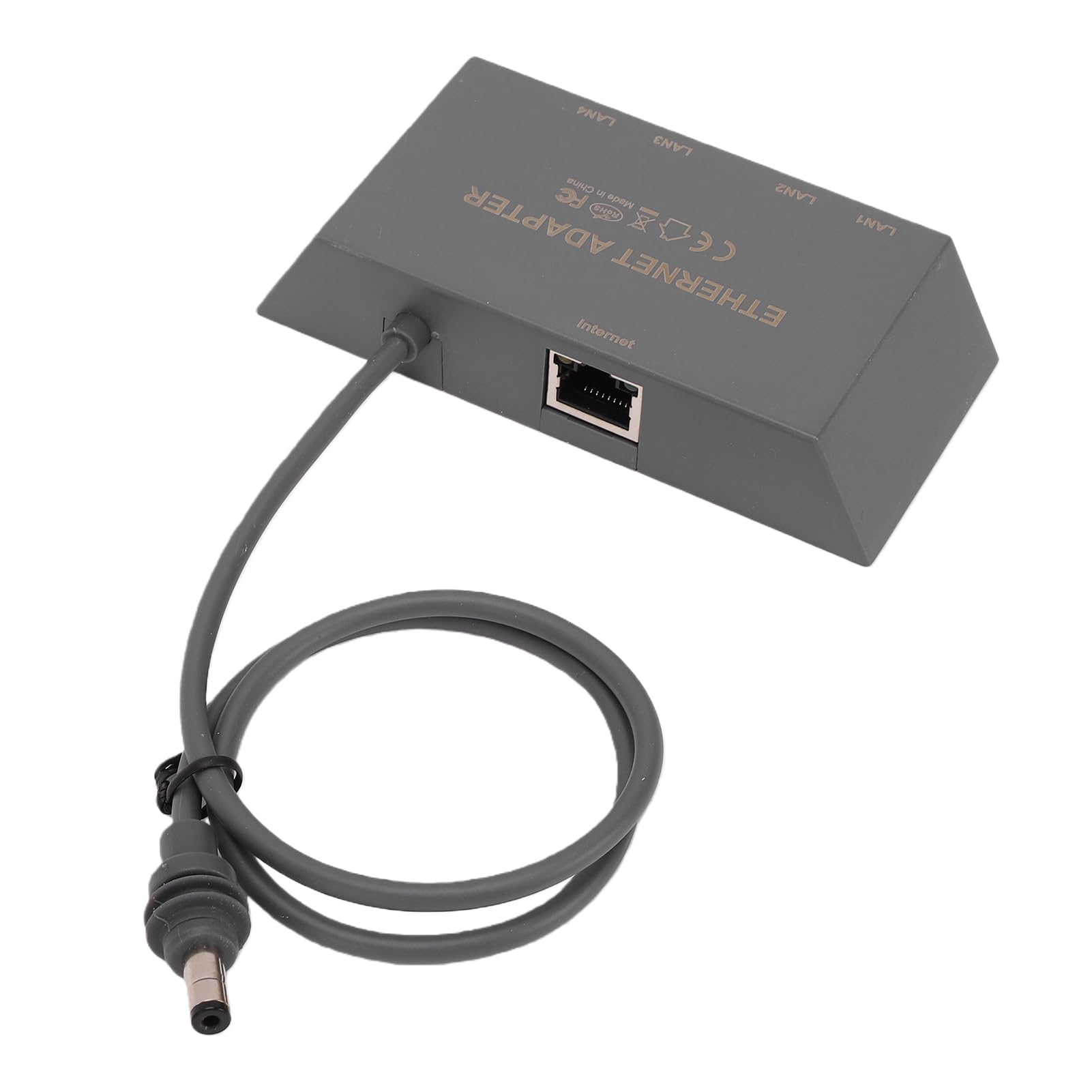 Rengue Adapter Ethernet do Routera Gen 3, 4-portowy Gigabitowy Rozdzielacz Sieci LAN Typu Plug and Play Bez Sterownika, Stabilna sieć Przewodowa do Pracy Zdalnej w Przyczepie Kempingowej i Mini