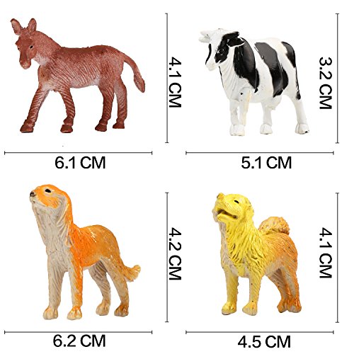 Yeonha Toys Animals Figure, 80 Piece Mini Safari Jungle Animals and Farm Animal Toys Set, Realistic Wild Vinyl Plastic Animal Learning Toys for Boys Girls Kids Toddlers Forest Party Favors