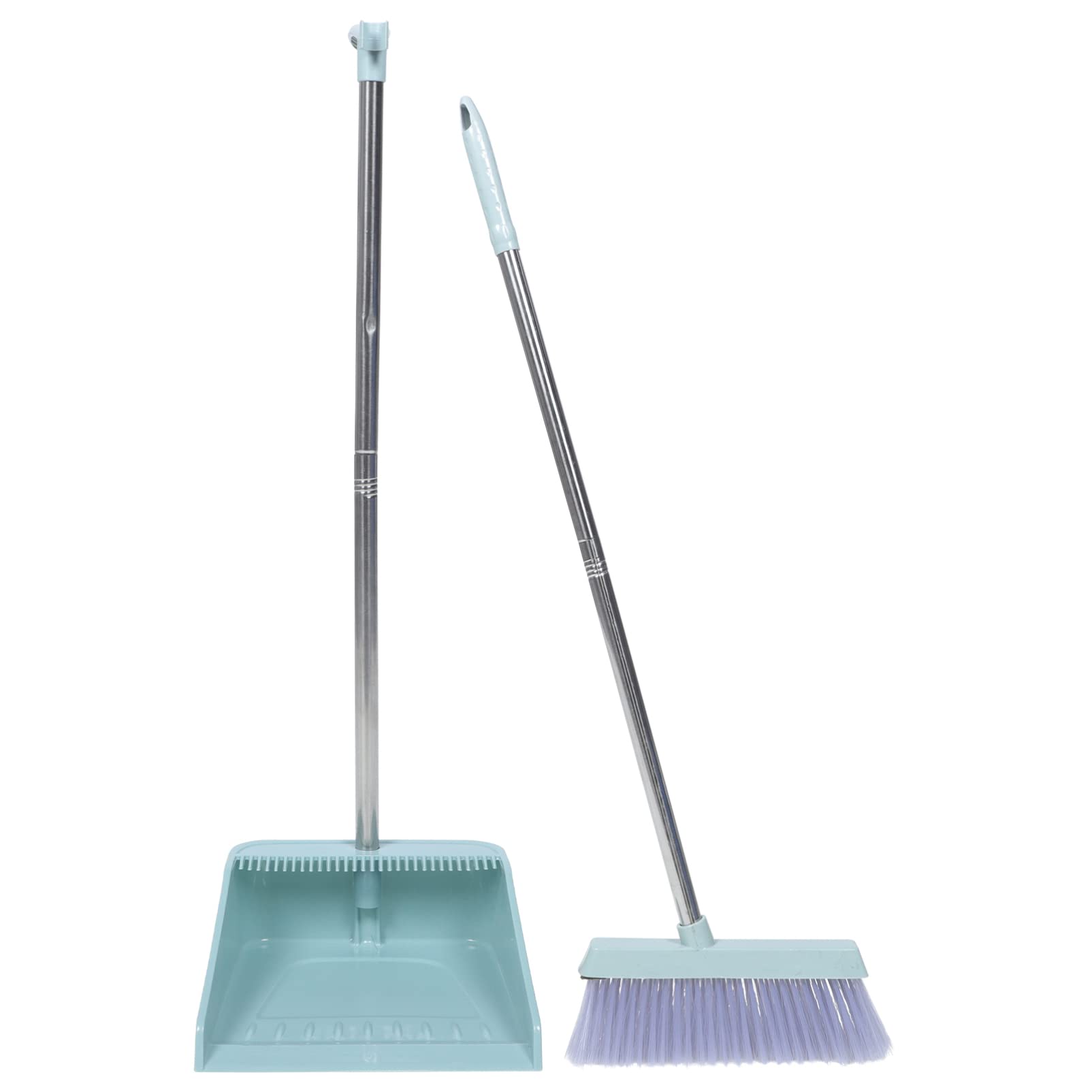 TOPBATHY 1juego Escoba y Recogedor De Hogar Azul Herramienta De Limpieza De Suelos Para Baños y Mascotas Almacenamiento Compacto