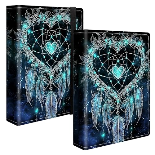 Image of Photo Album 4x6 120 Pockets Photos with Strong Elastic Band, Small Mini Albums Sheet Protector Folder for Photos, Album for Family Wedding Women Men Baby Vacation Gift, Blue Dreamcatcher