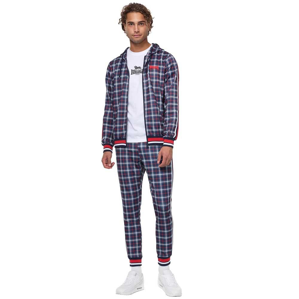 Lonsdale Men's ORBOST Track suit, Azul marino/rojo/blanco,