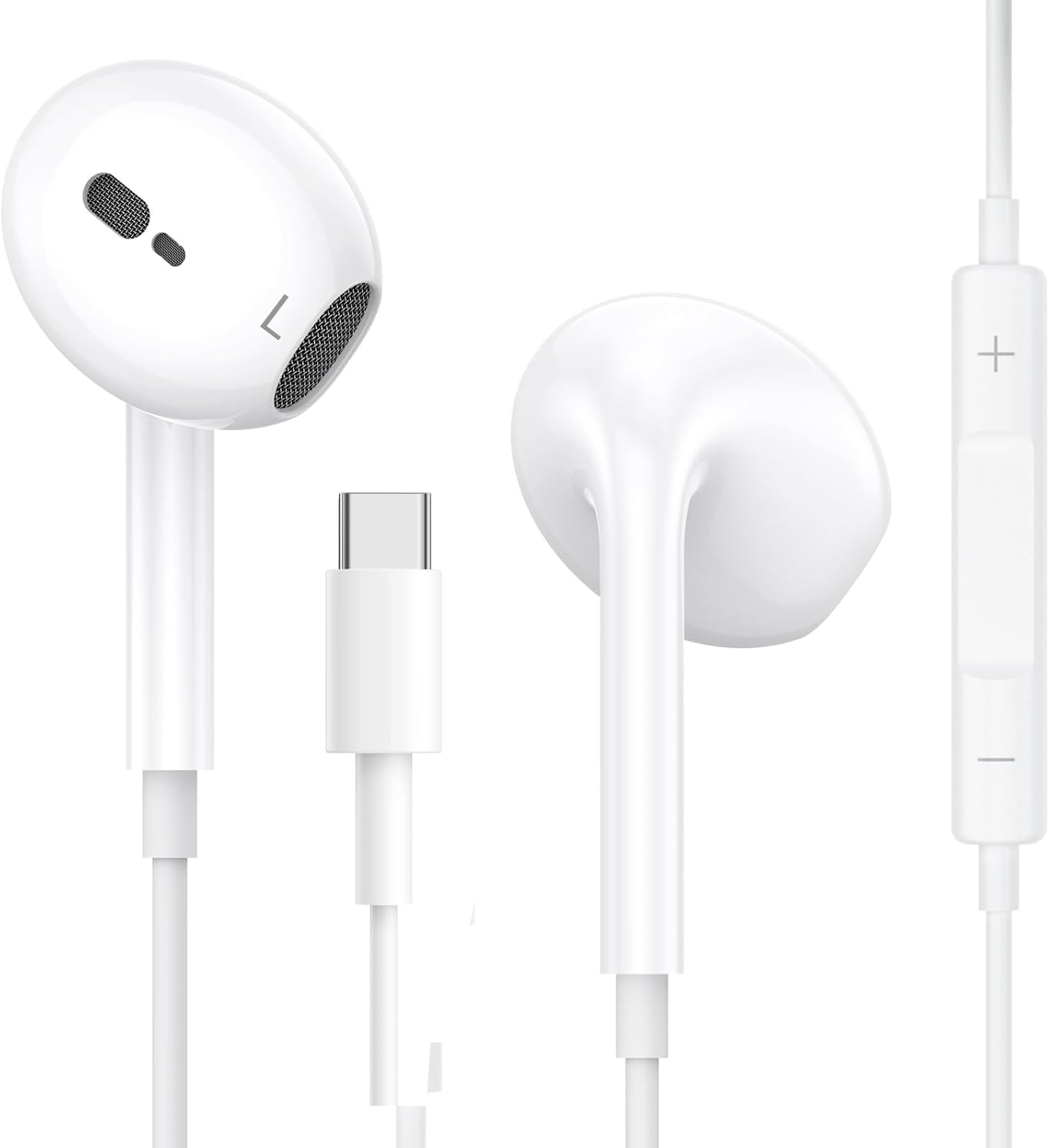2 Pack iPhone 17 16 15 Kopfhörer mit Kabel, USB C Kabelkopfhörer für iPhone 15 16 16e 17 Plus Pro Max Air, In-Ear Ohrhörer mit Kabel Type C mit Mikrofon & Lautstärkeregler für Samsung S25 S24 S23